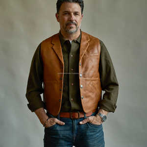 Chaleco de cuero de invierno duradero para hombre, diseño de la mejor calidad, éxito de ventas, chaleco de cuero para hombre - Product Image 2