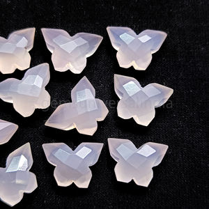 Natural Rose Quartz <b>Butterfly</b> Shape Carved Gemstone Beads for Jewelry Making 14mm Loose Stone Crystal Carving Beads Wholesale - Product Image 3