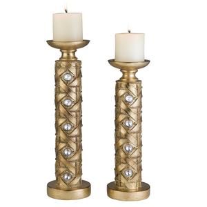 Portavelas de Metal para iluminación y decoración del hogar, elegante portavelas decorativo con acabado antiguo - Product Image 4