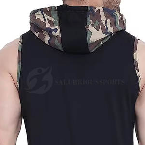 New Style High Quality Winter Men's <b>Gym</b> <b>Hoodies</b> Sleeveless Hooded Plain Dyed Customizable Design Windproof Breathable - Product Image 5