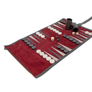 Boîte de jeu de backgammon de voyage personnalisée de haute qualité, écologique, en PU ou en cuir, plateau de jeu gravé pour les fêtes - Product Image 6