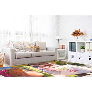 Tapis Carl et Ellie : design coloré inspiré du film Up, décoration moderne pour la maison, tapis fin non tissé - Product Image 4