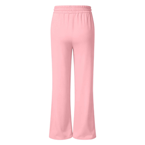Wholesale Women's Oversize Flare Sweatpants Breathable Cotton Fleece with High Drawstring Waist Causal Style for Women - Product Image 3