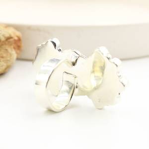 Anillo ajustable de Plata de Ley 925 hecho a mano Rosa Dalia turquesa caballo salvaje-pieza de declaración elegante para mujeres bodas fiestas - Product Image 4