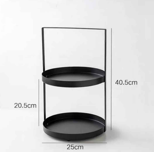 Plateau de service à 2 niveaux, design fantaisie, fer forgé, écologique, personnalisable, qualité supérieure, style luxueux, unique, moderne, vente en gros, designer - Product Image 4