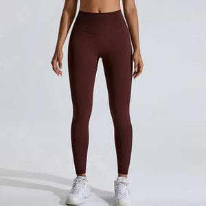 Leggings décontractés taille haute pour femmes Pantalons de yoga Respirant Séchage rapide Spandex/Nylon Printemps Pas de ligne embarrassante Pantalons de fitness - Product Image 3