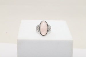 Anillo de Compromiso de Plata de Ley 925 con Acabado de Alta Calidad para Mujer, Engaste de Bisel, Ágata Natural, Forma Ovalada de 20x10 mm, Lujoso para Bodas y Fiestas - Product Image 2