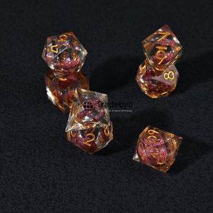 Ensemble de dés polyédriques modernes en résine moulée, 7 pièces, durables, écologiques, finition lisse pour le jeu Tradebyd - Product Image 3