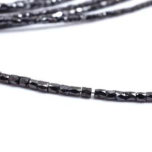 Cuentas de Diamante Negro Natural de 1.5-3MM, Cuentas Facetadas en Forma de Tubo - Product Image 3