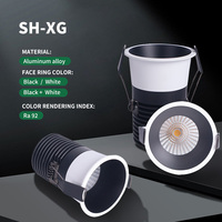 Spots COB miniatures de haute qualité, exquis, à indice de rendu des couleurs élevé, corps de lampe tout en aluminium, downlights LED