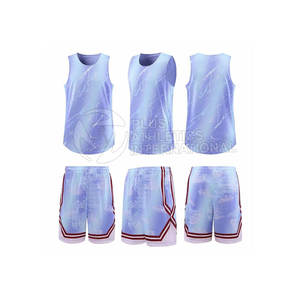 Ensemble d'uniformes de basket-ball imprimés personnalisés, maillot et short pour hommes, kit de vêtements de sport, uniforme d'équipe de basket-ball pour hommes - Product Image 1