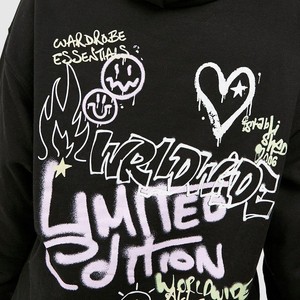 Pull-over en coton personnalisé sweat-shirt à capuche Streetwear logo graphique imprimé pour hommes femmes pour l'hiver OEM ODM pour les marques de mode - Product Image 6