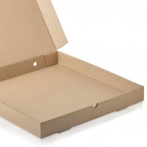 Caja de pizza de aluminio impresa personalizada de grado alimenticio Logotipo personalizado impreso Caja de pizza de papel Kraft marrón Embalaje de alimentos - Product Image 5