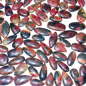 AAA + de la mejor calidad Natural Cherry Creek Jasper Gemstone Cabochon Gemstone Mix Forma y tamaño Fabricación de joyas de piedras preciosas naturales - Product Image 4