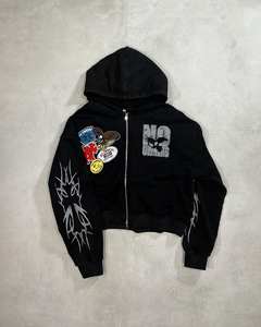 Personalizable Pantalla Impreso Bordado Parche Unisex Invierno 100% Algodón Fleece Sudadera Con Capucha - Product Image 2