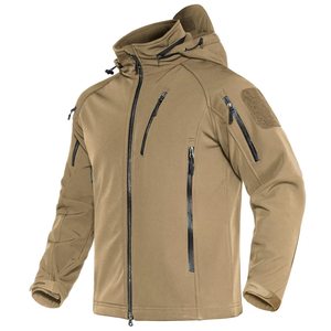Latest Fashion Winter Solid Color Hooded Windbreaker <b>Jacket</b> Men <b>Lightweight</b> Windproof Breathable Anti Wrinkle Polyester/Cotton - Product Image 2