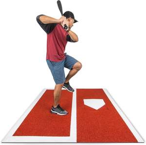 Tapete de Entrenamiento de Béisbol y Sóftbol Antideslizante de EVA+PP, Práctica de Bateo para Lanzadores, Zona de Strike, Ejercicios en Interiores y Exteriores, Profesional, Verde - Product Image 5