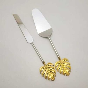 Elegante juego de servidor de pastel de Metal, cuchillo de postre, utensilios de fiesta de boda, vajilla de cocina, herramienta de pastelería - Product Image 5