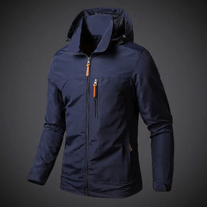 Chaqueta cortavientos de nailon 100% para hombre de Pakistán, piel de oveja y tela de lona, Jersey a prueba de lluvia, capucha de viento - Product Image 2