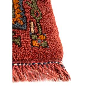 Alfombra de Lana Anudada a Mano de Gran Tamaño Aalam, Diseño Abstracto con Medallón Rojo Naranja, Rectangular, para Pasillo, Entrada, Hogar - Paem-378 - Product Image 4