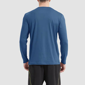 Camisetas de Manga Larga de Calidad con Etiqueta Privada Personalizada, MOQ Bajo, Camiseta de Color Sólido de Manga Larga - Product Image 4