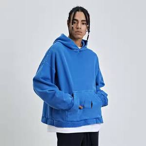 Ropa de moda, ropa de calle de gran tamaño, sudaderas con capucha en blanco de peso pesado, sudaderas OEM de lavado ácido Vintage para hombres - Product Image 4