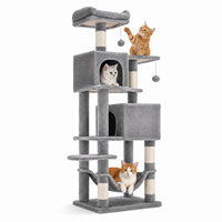 Tour d'escalade pour chat moderne à sept niveaux, écologique, durable, antidérapante, avec double perchoir, condo et poteaux en sisal pour chats