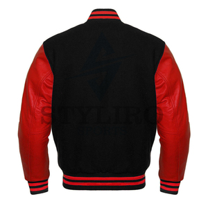 Veste universitaire de haute qualité pour hommes Chenille broderie personnalisée Baseball Letterman Design léger laine cuir manches hiver - Product Image 6