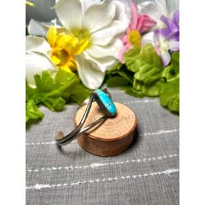Dave Skeets Kingman Turquoise & Sterling <b>Silver</b> Fashion <b>Cuff</b> <b>Bracelet</b> - Product Image 2