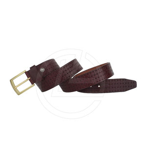 Gran oferta, cinturones de cuero personalizados para hombre, Material de piel de vaca con hebilla de acero, diseño transpirable hecho en Pakistán - Product Image 3