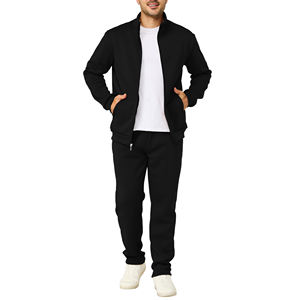 Ensemble de survêtement de course pour homme de haute qualité, logo personnalisé, jogging léger, sweat à col montant et pantalon de survêtement - Product Image 4