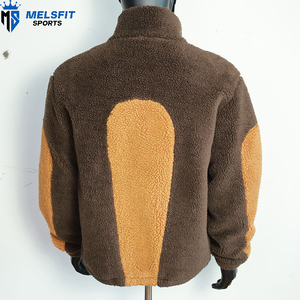 Veste en polaire sherpa pour homme sur mesure de haute qualité avec fausse fourrure, écologique, respirante, coupe-vent, veste d'hiver, logo sur le devant - Product Image 5
