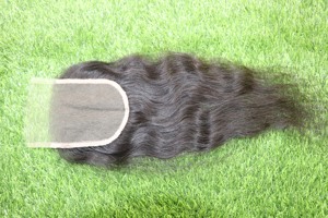 ผมต่อผมมนุษย์แท้แบบเรมี่ปิดลูกไม้ผมตรงสีดำธรรมชาติสไตล์ลอนแบบอินเดียวาดคู่คุณภาพสูง - Product Image 2