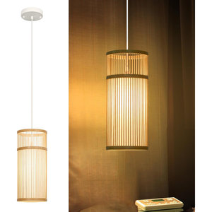 โคมไฟระย้าขนาดเล็กสำหรับสร้างบรรยากาศในห้องนอนงานฝีมือจากไม้ไผ่และไม้ - Product Image 2