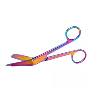 Ciseaux à pansement Lister de haute qualité médicale en acier inoxydable 3.5 "cisaillement arc-en-ciel multicolore - Product Image 4