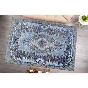 Alfombra Turca con Medallón Gris: Decoración Artística Anatolia, Alfombra Estampada, Alfombra Suave No Tejida - Product Image 2