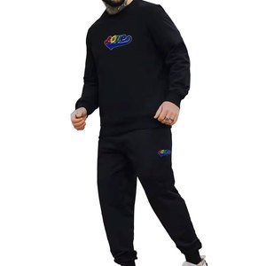 Survêtement pour homme à manches longues, imprimé personnalisé, 100% coton, respirant, séchage rapide, broderie chenille, best-seller de l'hiver 2024 - Product Image 1