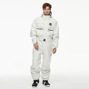 ชุดสโนว์บอร์ดกันน้ำกันลมระบายอากาศสำหรับผู้ชายและผู้หญิงจั๊มสูทสกีสำหรับผู้ใหญ่มีซิปไซส์ใหญ่สำหรับกีฬาหิมะ - Product Image 4