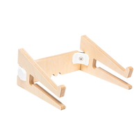 Support ergonomique pour ordinateur portable Esposit KRY-005-002 en contreplaqué de bouleau naturel pour PC, léger (1,5 kg), dimensions 32x27xh14cm