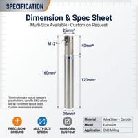 Machines-outils CNC EAP400R APMT1604 Barre de coupe de fraise en bout à commande numérique pour les opérations de fraisage OEM et ODM pris en charge