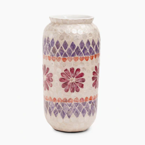 Jarrón de madreperla de mediados de siglo hecho a mano para decoración del hogar, jarrón de decoración floral elegante hecho en Vietnam - Product Image 3