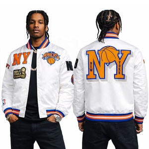 Vestes de baseball personnalisées pour hommes, style Letterman, chaudes, à capuche, col montant, broderie sur le devant, pour l'hiver - Product Image 1