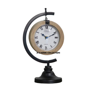 หินอ่อนสีดําธรรมชาติทรงกลมการออกแบบล่าสุดนาฬิกาตั้งโต๊ะตกแต่งบ้านสไตล์โมเดิร์น - Product Image 3