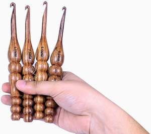 Ganchillo de madera con punta suave para evitar que el hilo se atascue, ganchillo de madera bien diseñado para bucles precisos de CRAFT ZONE EXPORT - Product Image 2