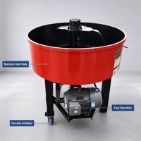 Malaxeur à béton diesel portable en acier inoxydable 500L de marque Yunyang, cuve plate verticale, prix