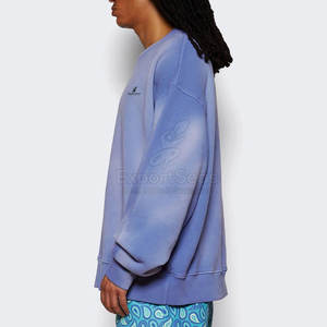 Sudadera Casual con Lavado Ácido, Tacto Suave y Diseño Desteñido Moderno, Sudadera Básica con Lavado Ácido - Product Image 4