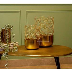Set Of 2 <b>Gold</b> Plated Metal Wire Tealight Candle <b>Holder</b> for Home Christmas Event Tabletop <b>Lighting</b> Decoration Handmade - Product Image 6
