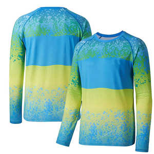 Venta al por mayor UPF 50 + protección solar camisas de pesca de manga larga transpirable poliéster Spandex impresión por sublimación para la pesca de invierno - Product Image 2