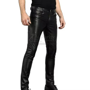 กางเกงผู้ชายสไตล์ใหม่สำหรับฤดูหนาวกางเกงหนังสีตามสั่ง - Product Image 1