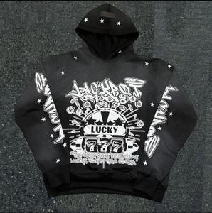 Sweat à capuche pour homme en molleton bouclette 100% coton épais, personnalisable avec logo, couleur unie, séchage rapide, respirant, idéal pour l'hiver, prix raisonnable - Product Image 1